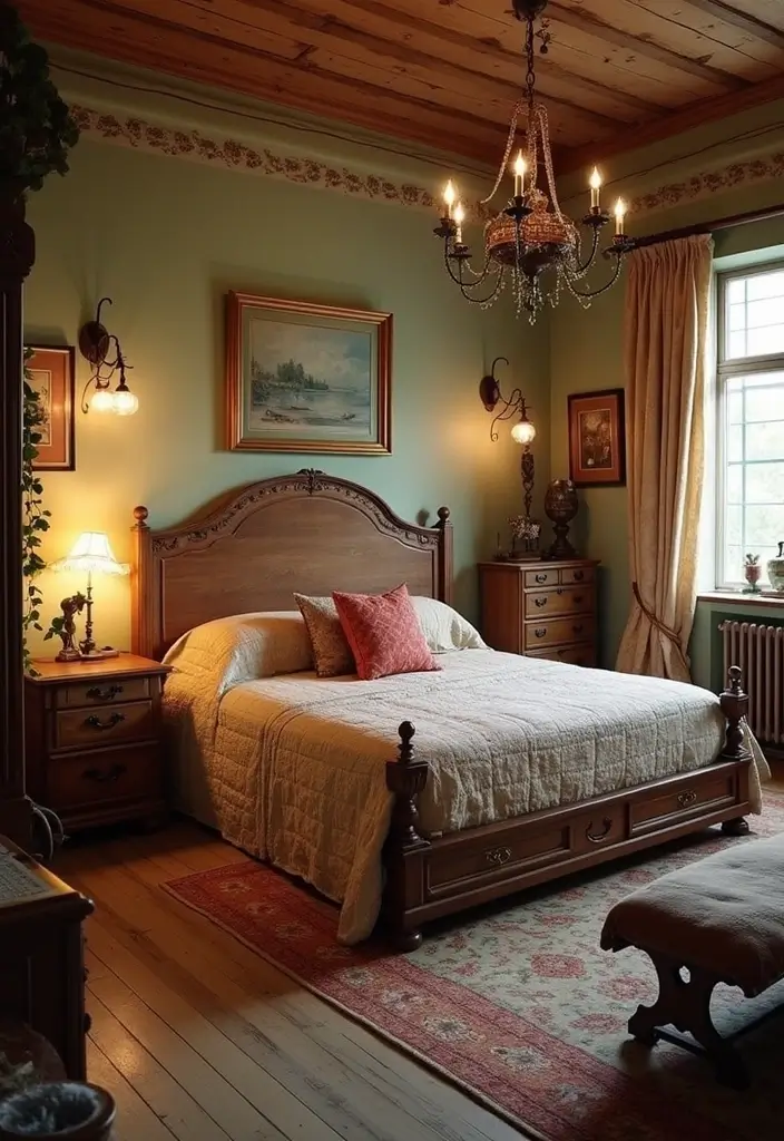 30 Romantic Bedroom Ideas for Couples That Will Ignite the Spark Again! (You Won't Believe #9!) - 12. Vintage Charm