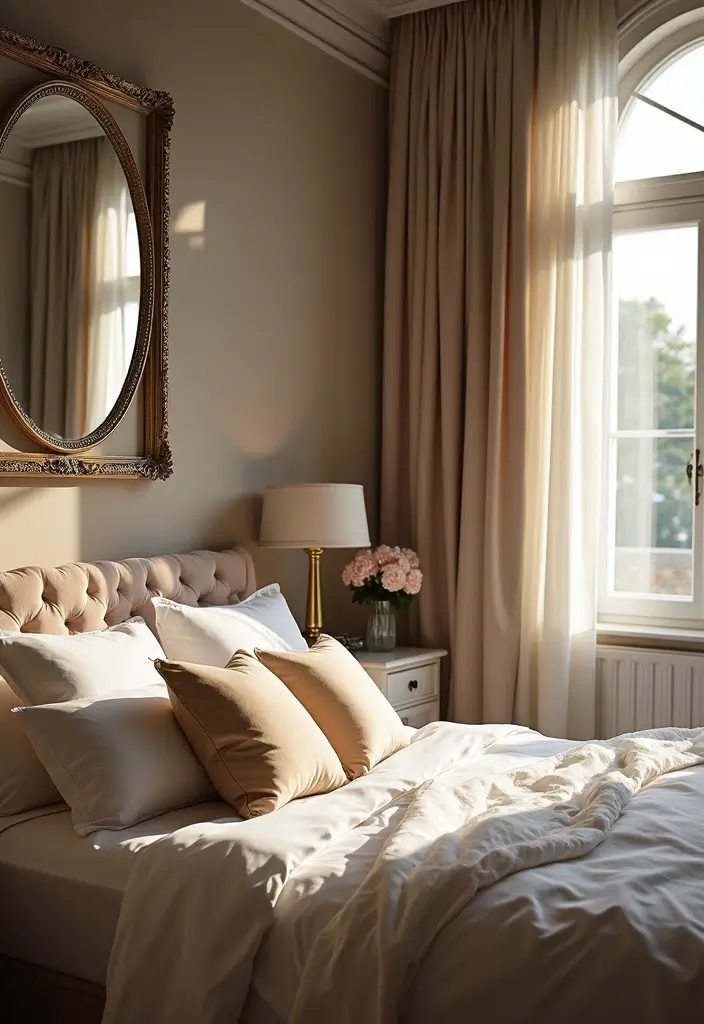 30 Romantic Bedroom Ideas for Couples That Will Ignite the Spark Again! (You Won't Believe #9!) - 13. Elegant Mirrors