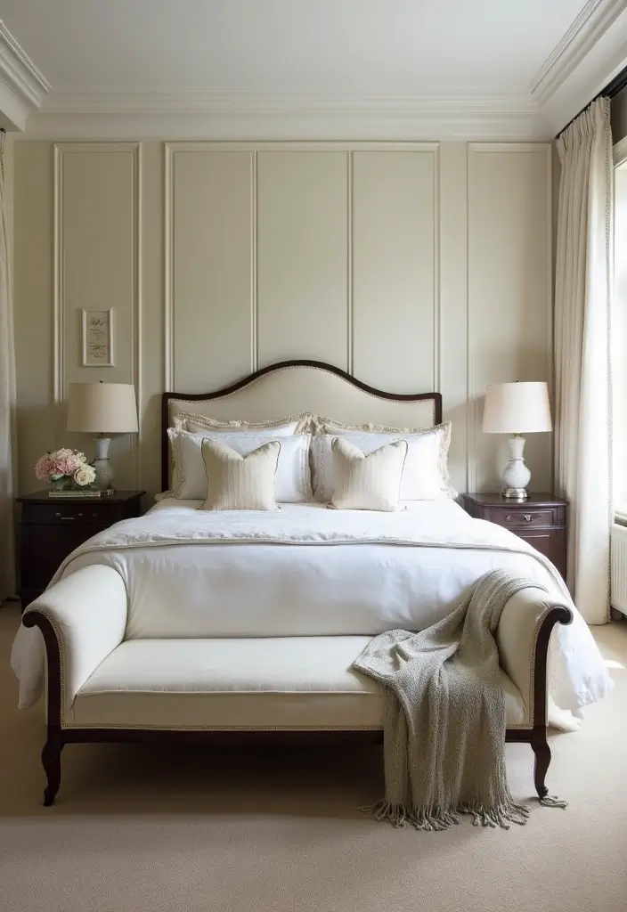 30 Romantic Bedroom Ideas for Couples That Will Ignite the Spark Again! (You Won't Believe #9!) - 28. Boudoir Bench