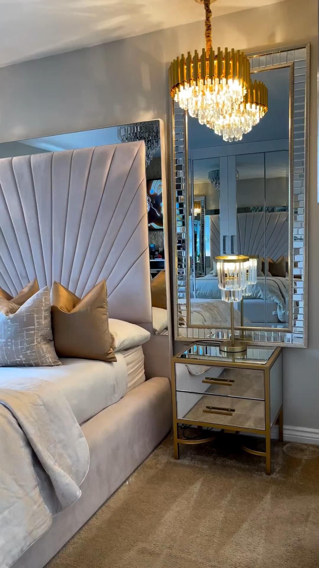 21 Jaw-Dropping Bedroom Transformations Under $200 (You Won't Believe #15!) - 15. Shocking Glam with Metallics! 2