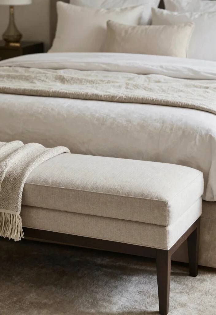 21 Jaw-Dropping Bedroom Transformations Under $200 (You Won't Believe #15!) - 17. Add a Bench or Ottoman 1