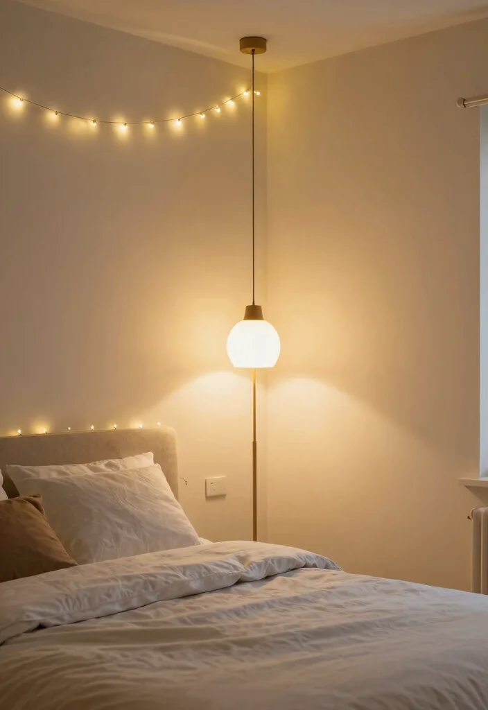 21 Jaw-Dropping Bedroom Transformations Under $200 (You Won't Believe #15!) - 3. Creative Lighting Solutions 1