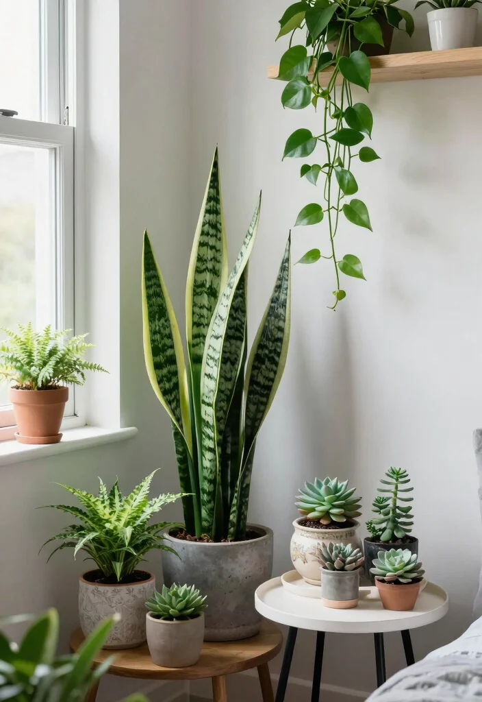 21 Jaw-Dropping Bedroom Transformations Under $200 (You Won't Believe #15!) - 7. Plants for Freshness 2