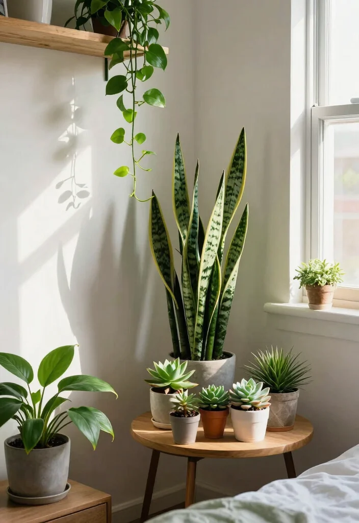 21 Jaw-Dropping Bedroom Transformations Under $200 (You Won't Believe #15!) - 7. Plants for Freshness 4