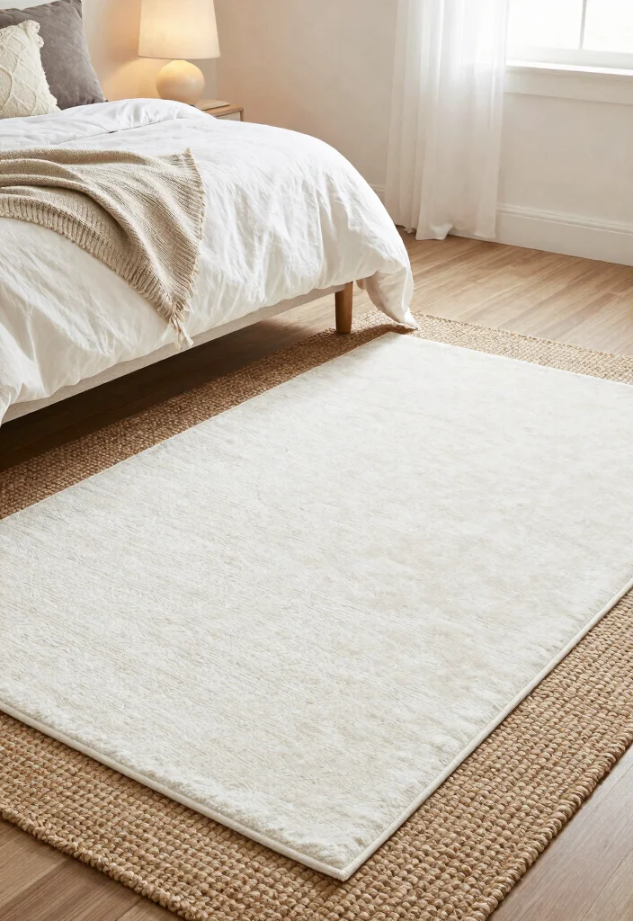 21 Jaw-Dropping Bedroom Transformations Under $200 (You Won't Believe #15!) - 9. Textured Rugs for Comfort 1