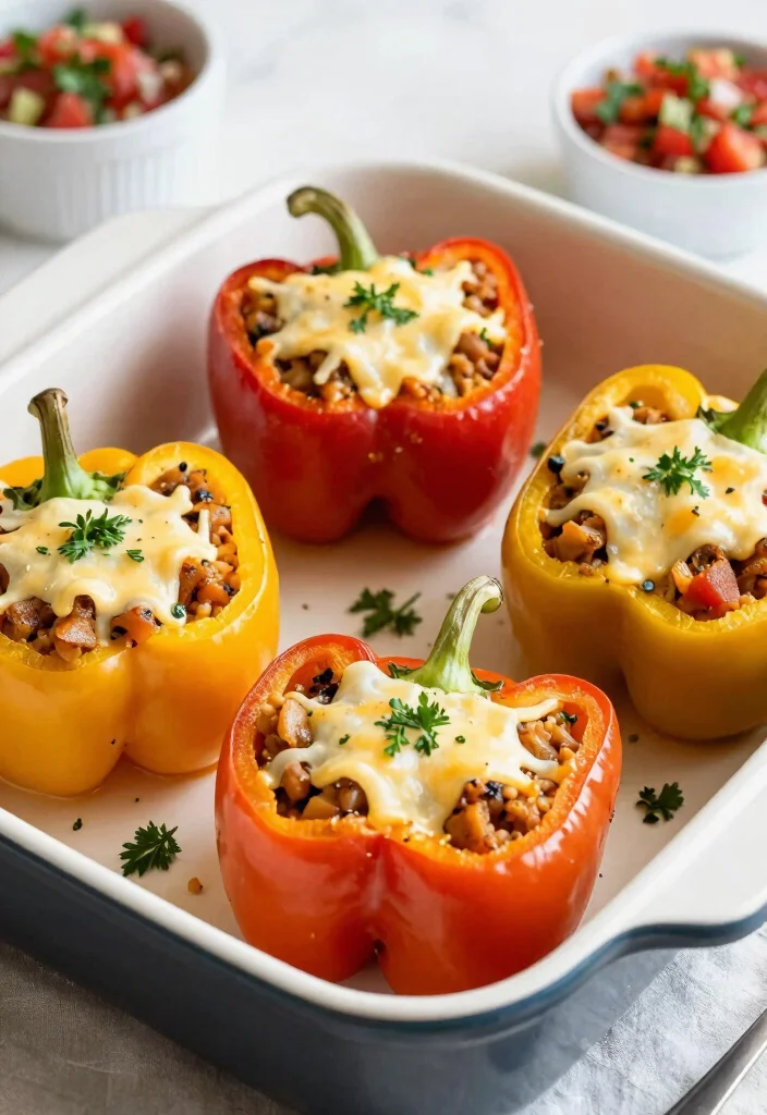 10 Easy Recipes Anyone Can Make at Home - 7. Stuffed Bell Peppers 1