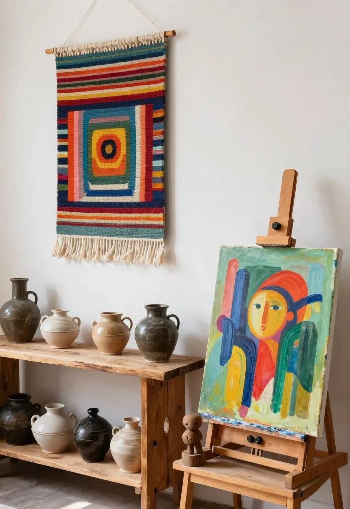 12 Eco-Friendly Decor Ideas That Are Stylish and Sustainable (Your Home Will Thank You for #6!) - 7. Handcrafted Art Pieces 1