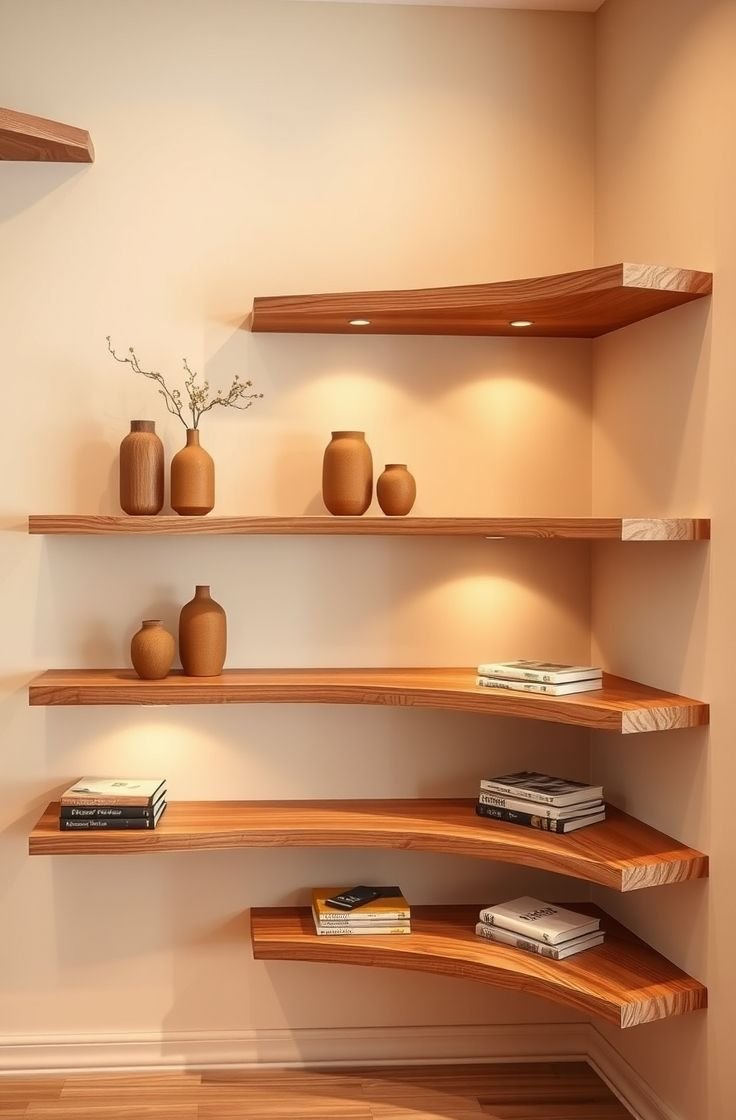 15 Creative Wall Art Ideas That'll Transform Your Space in Minutes! - 13. Artful Shelving 1