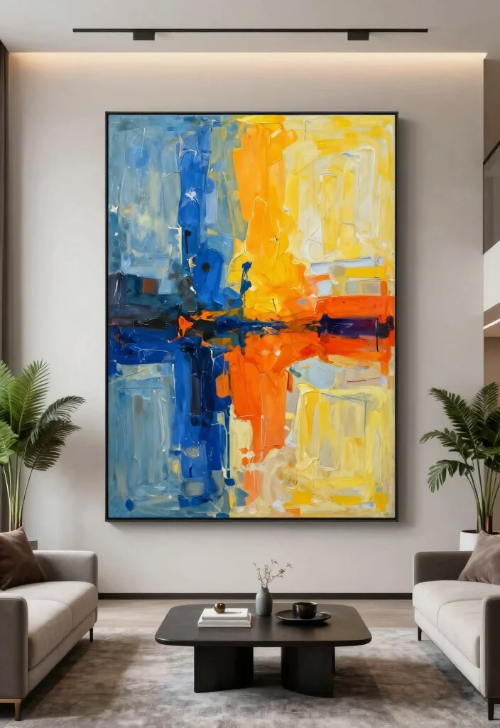 15 Creative Wall Art Ideas That'll Transform Your Space in Minutes! - 2. Oversized Art Pieces 1