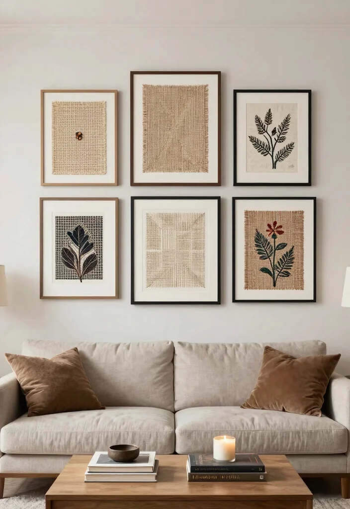15 Creative Wall Art Ideas That'll Transform Your Space in Minutes! - 6. Framed Textile Art 1