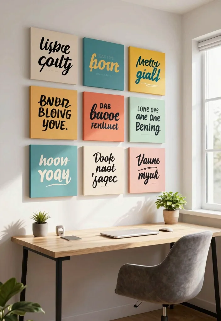 15 Creative Wall Art Ideas That'll Transform Your Space in Minutes! - 7. Inspirational Quote Boards 1