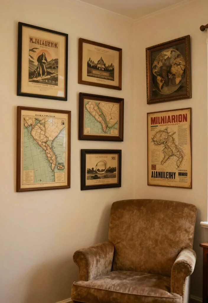15 Creative Wall Art Ideas That'll Transform Your Space in Minutes! - 9. Vintage and Antique Finds 1