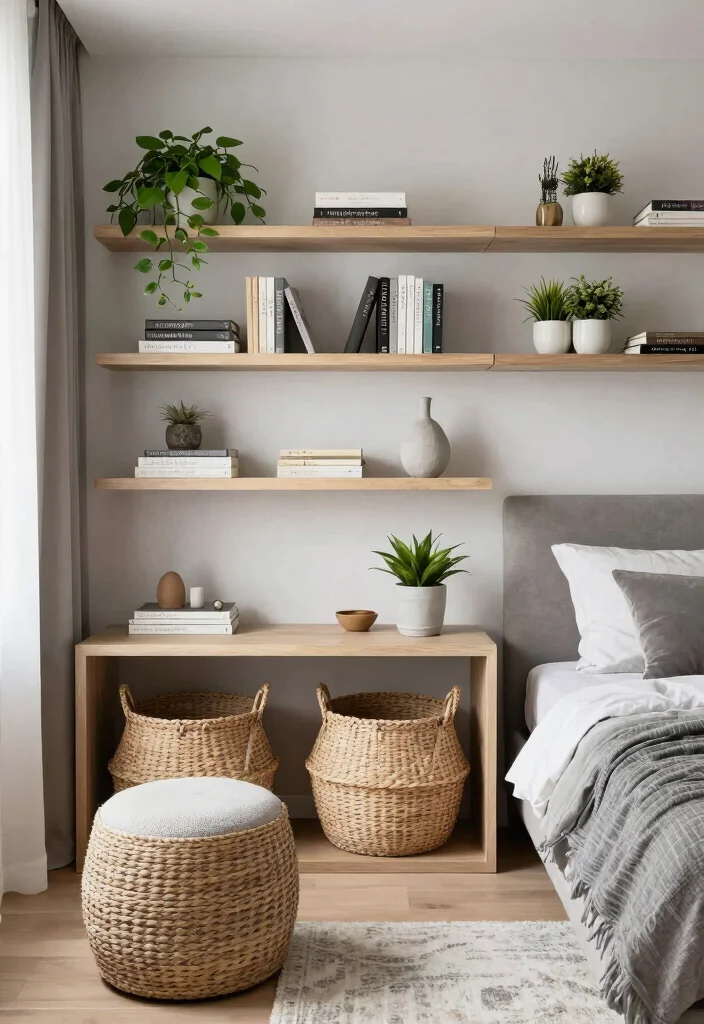 15 Stunning Bedroom Makeovers Under $200 (You’ll Be Shocked by #9!) - 10. Stylish Storage Solutions 1