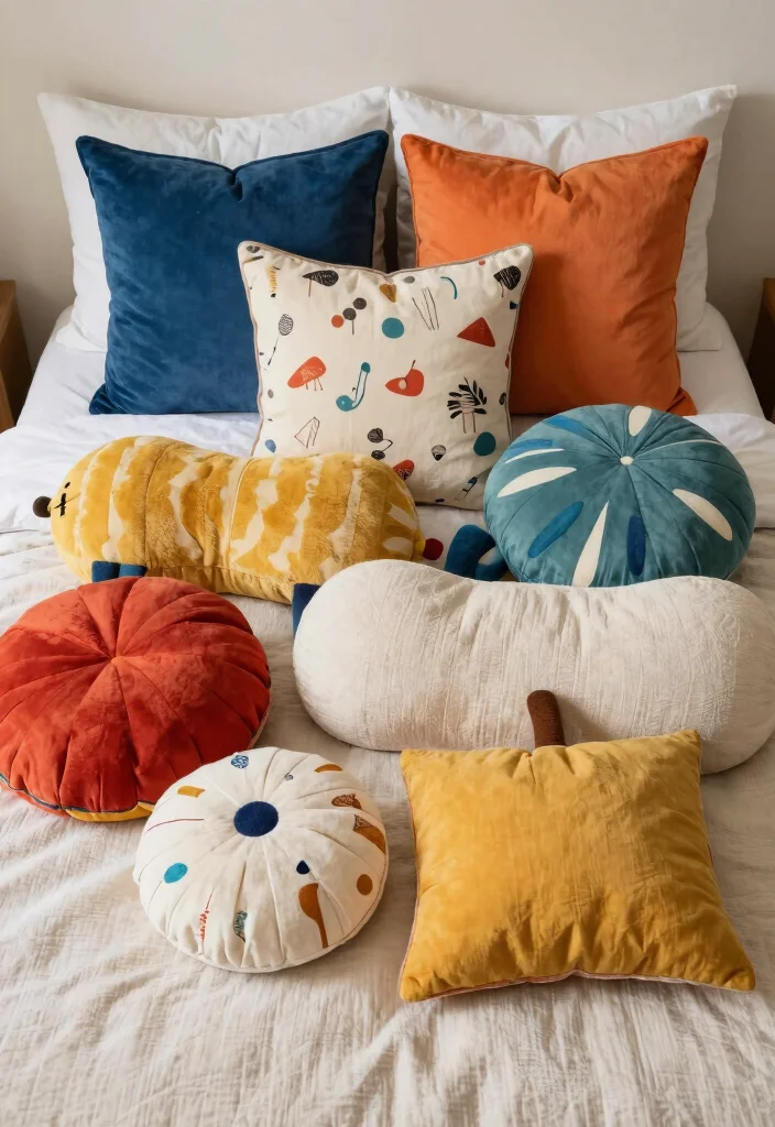 15 Stunning Bedroom Makeovers Under $200 (You’ll Be Shocked by #9!) - 13. Vibrant Throw Pillows 1