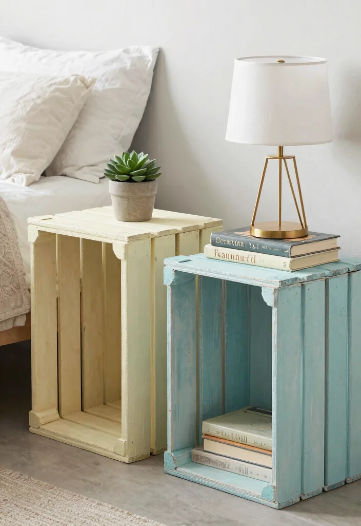 15 Stunning Bedroom Makeovers Under $200 (You’ll Be Shocked by #9!) - 4. DIY Nightstands 1