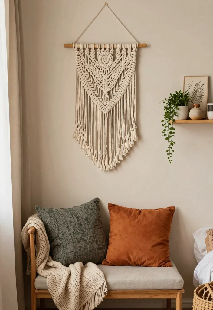 15 Stunning Bedroom Makeovers Under $200 (You’ll Be Shocked by #9!) - 7. Personal Touch with Handmade Decor 1