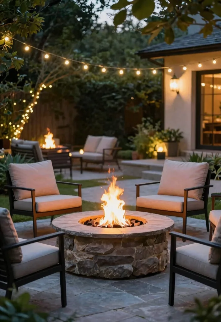 18 Jaw-Dropping Backyard Decor Ideas That'll Turn Your Yard into a Paradise! - 4. Stylish Fire Pit 1