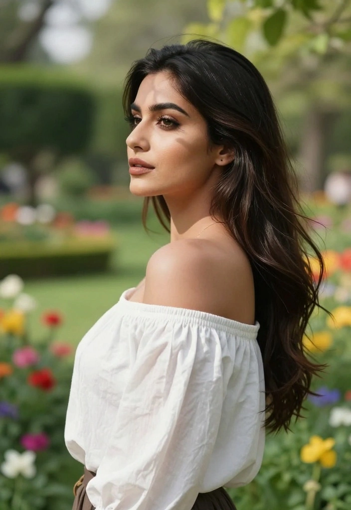 25 Pinterest-Worthy Poses for Women That Will Make You Look Like a Model! - 1. The Classic Over-the-Shoulder Look 2