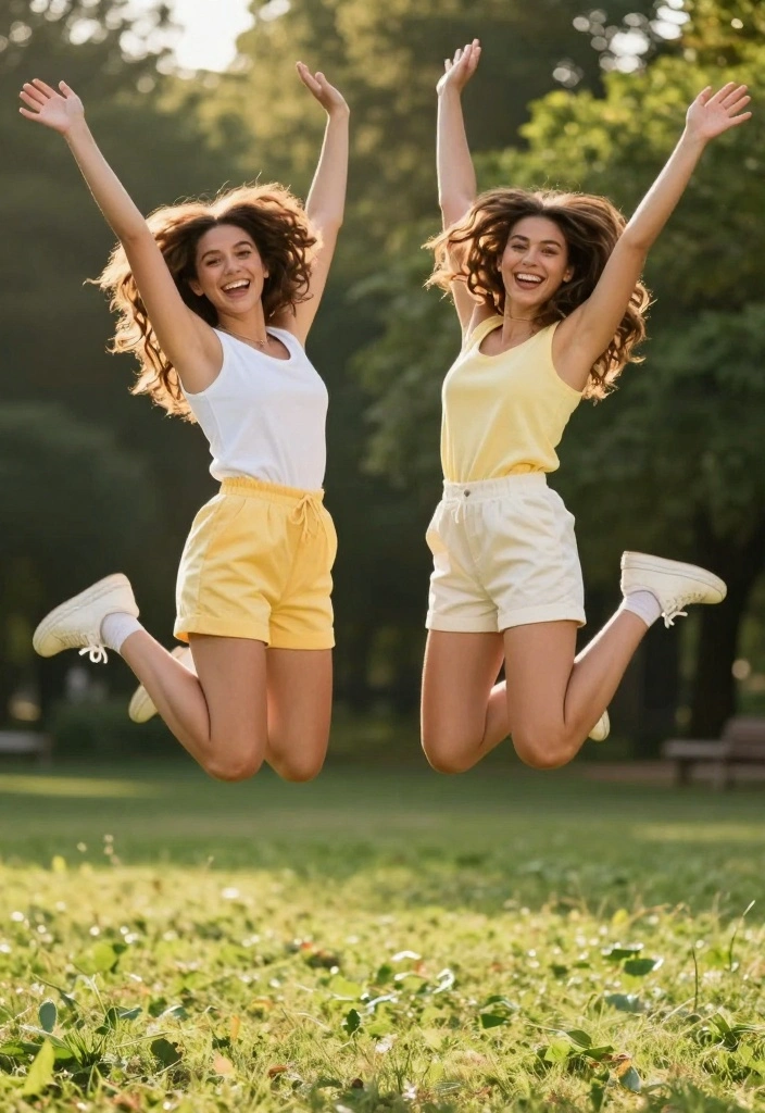 25 Pinterest-Worthy Poses for Women That Will Make You Look Like a Model! - 10. The Dynamic Duo Pose 1