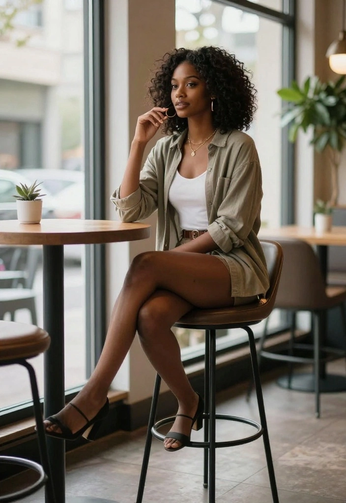 25 Pinterest-Worthy Poses for Women That Will Make You Look Like a Model! - 13. The Crossed Legs Pose 2