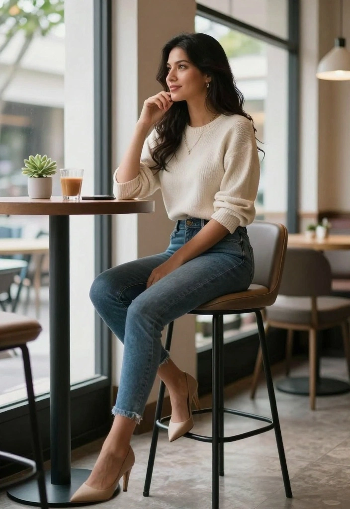 25 Pinterest-Worthy Poses for Women That Will Make You Look Like a Model! - 13. The Crossed Legs Pose 3