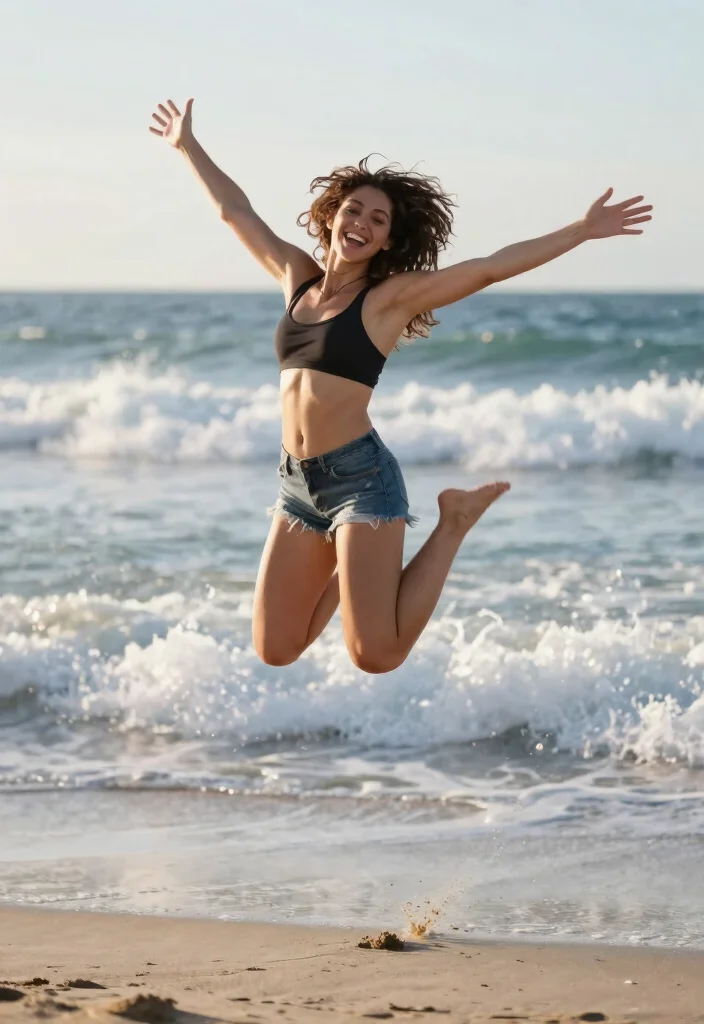 25 Pinterest-Worthy Poses for Women That Will Make You Look Like a Model! - 21. The Celebratory Jump 1