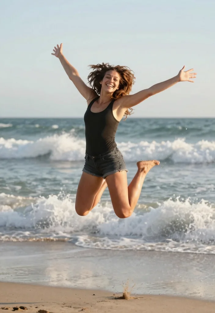 25 Pinterest-Worthy Poses for Women That Will Make You Look Like a Model! - 21. The Celebratory Jump 2