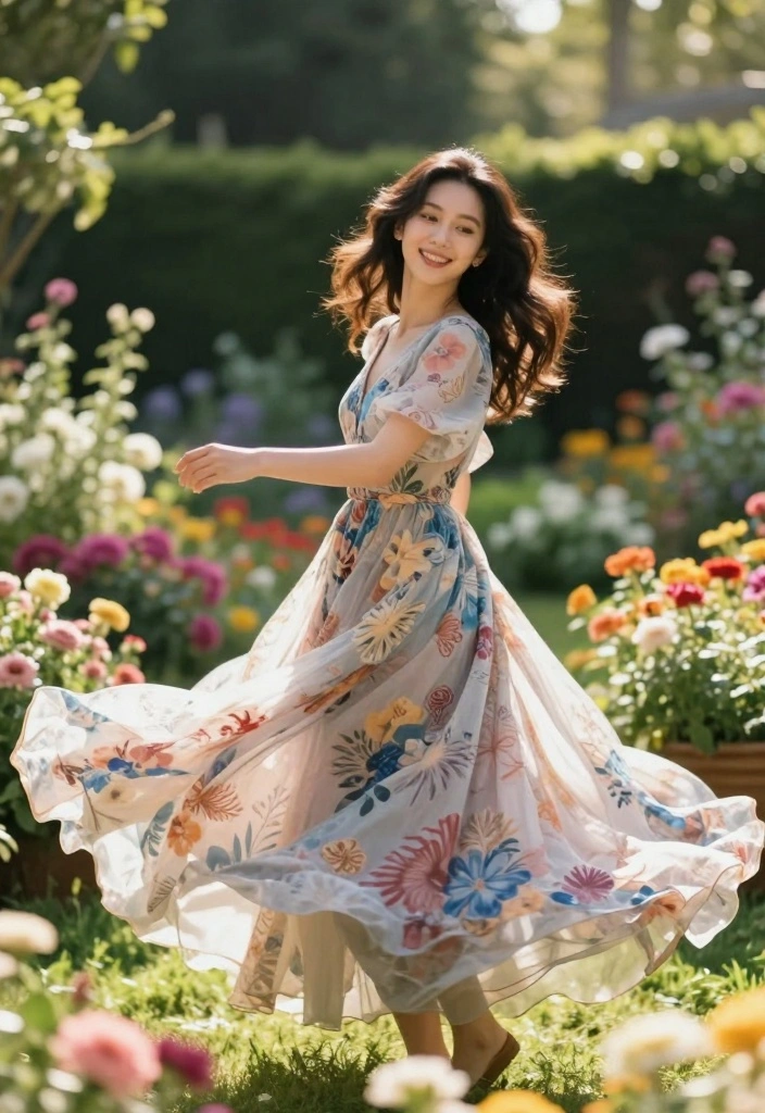 25 Pinterest-Worthy Poses for Women That Will Make You Look Like a Model! - 22. The Twirl in Motion 1