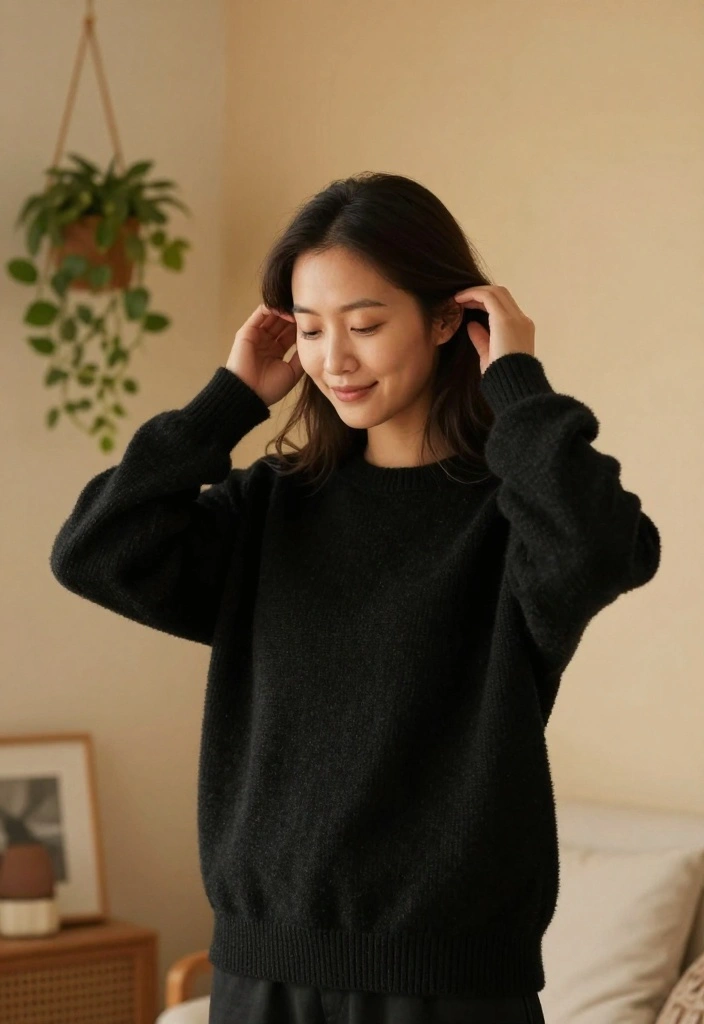 25 Pinterest-Worthy Poses for Women That Will Make You Look Like a Model! - 7. The Tucked-in Hair Pose 1