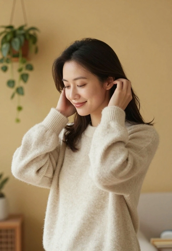 25 Pinterest-Worthy Poses for Women That Will Make You Look Like a Model! - 7. The Tucked-in Hair Pose 3