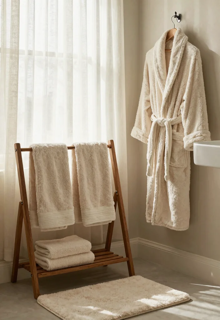 15 Bathroom Ideas for a Functional and Stylish Everyday Space - 4. Luxurious Textiles 1