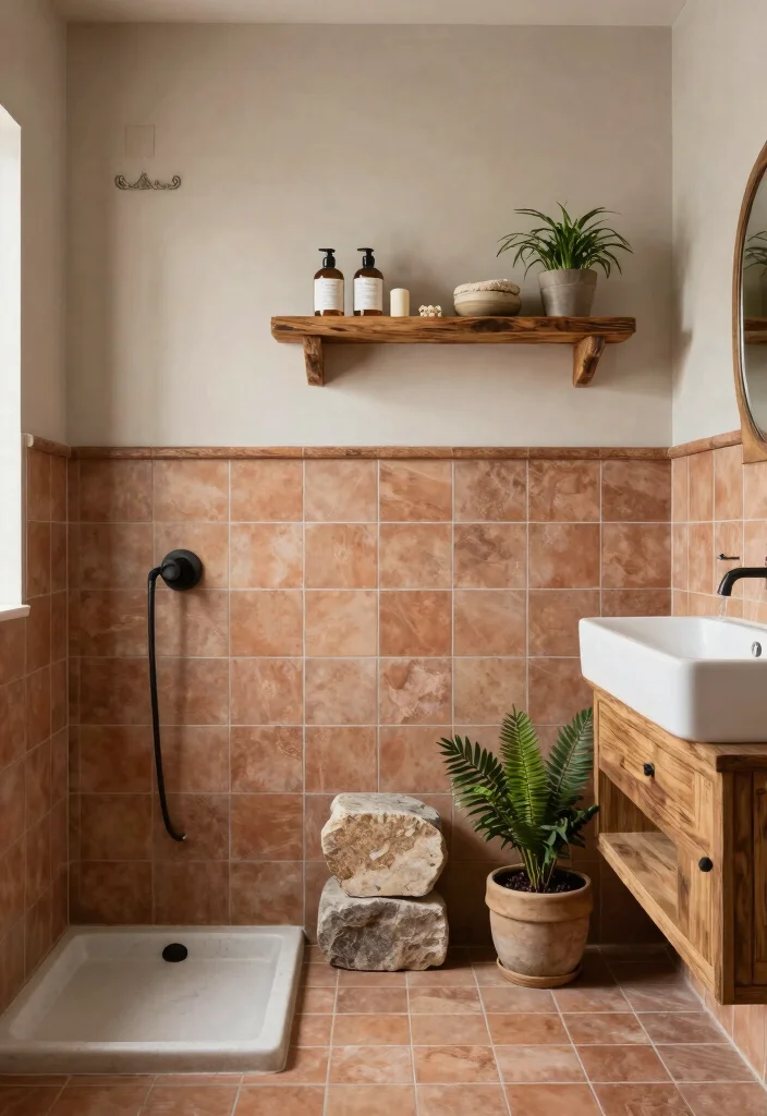 15 Bathroom Ideas for a Functional and Stylish Everyday Space - 7. Earthy Tones and Materials 1